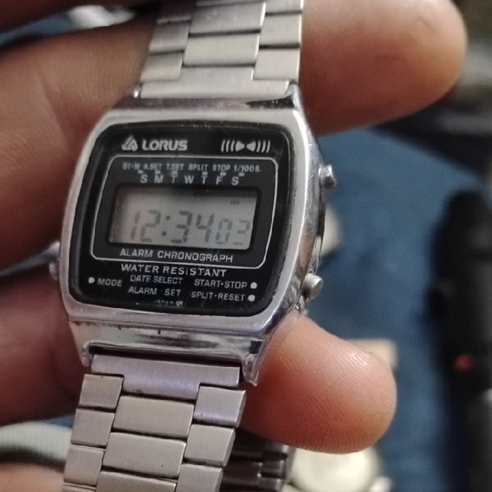 Lorus Silver Digital Watch